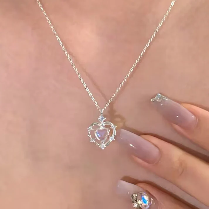 Double Heart Silver - Necklace