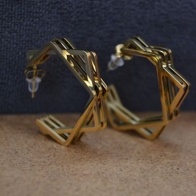 Geometric Gold Earrings