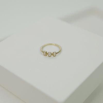 Gold Crystal Accent Ring