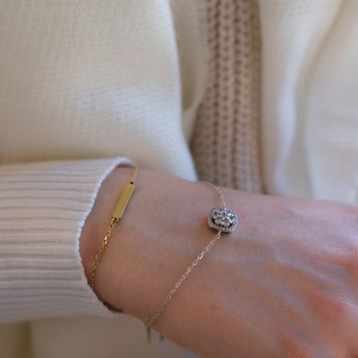 Gold & Silver Wrist Bracelet Set