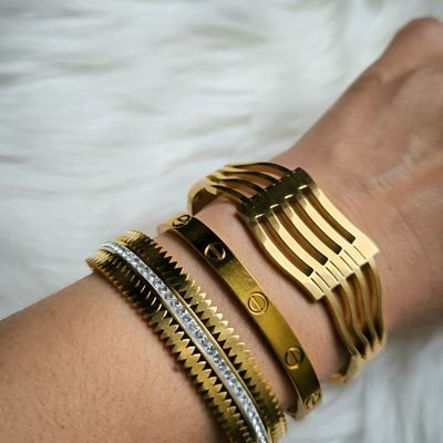 Stacked Gold & Silver Bracelets