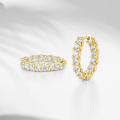 Gold Crystal Earrings