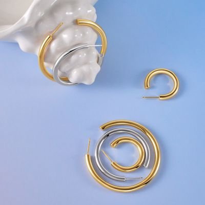 Gold & Silver Hoop Earrings